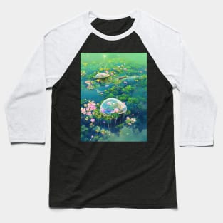 Waterlilies Bubblespace Baseball T-Shirt